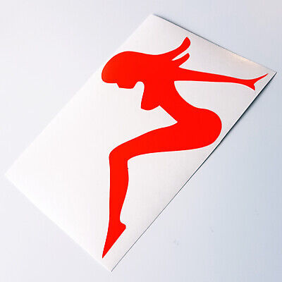 Pin Up Girl LADY AUTO ADESIVI ROSSO NEON JDM tuning sticker SEXY BABE donna decal