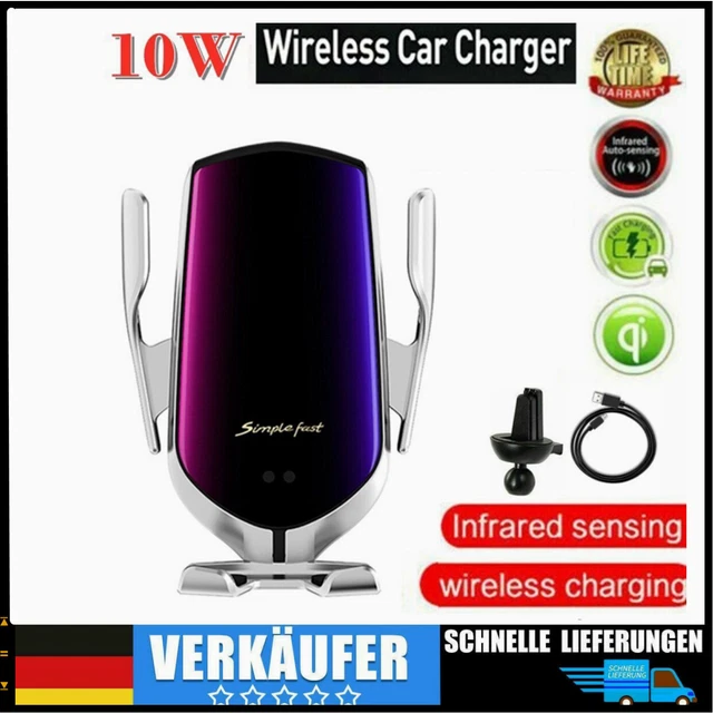 Qi Wireless Charger Auto Handyhalterung Induktions mit ladefunktion Clamping KFZ