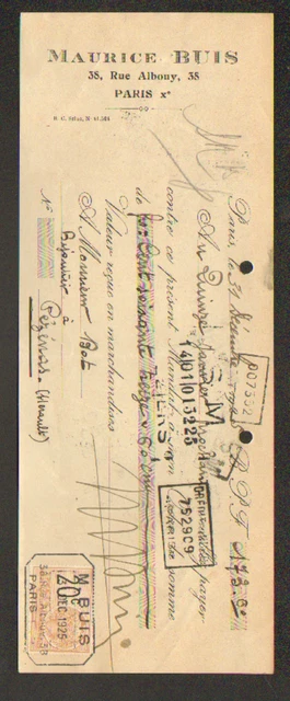 PARIS (X° Arrt) MATERIEL pour BIJOUTIERS "Maurice BUIS" en 1925