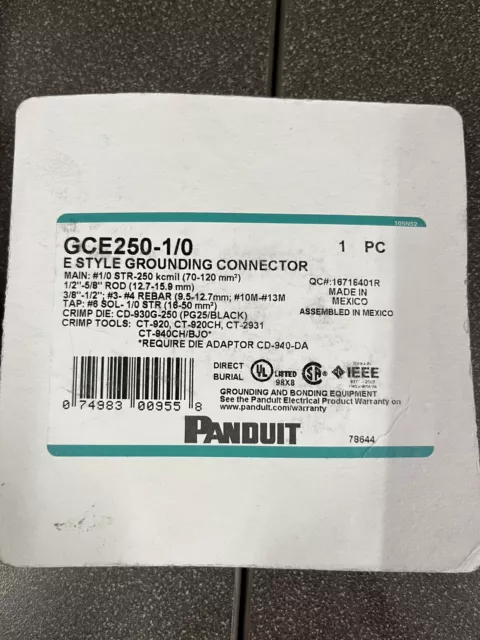 Panduit GCE250-1/0 E style grounding connector