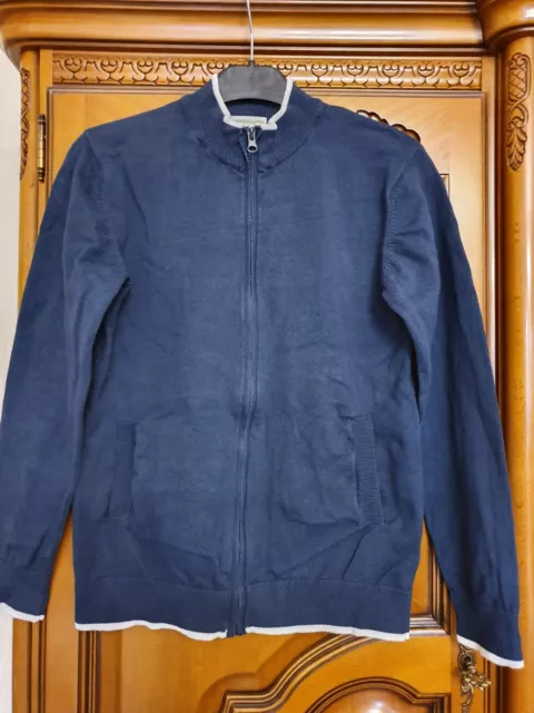 Gilet bleu et blanc Vertbaudet 12 ans