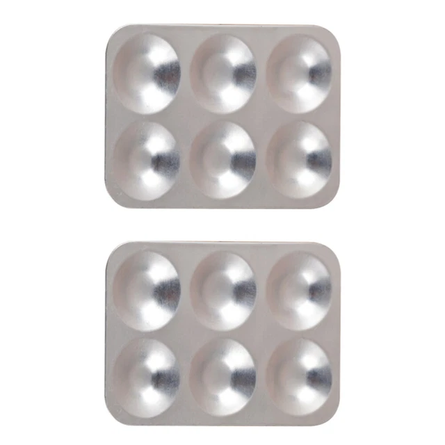 2 Pcs Aluminiumpalette Tablett Aus Edelstahl Acrylstifte Malbrett