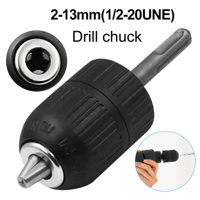 1 Set 2-13mm Drill Bit Chuck Three-jaw Design Labor Saving Self-locking Drill