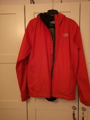 THE NORTH FACE Mens Rain wind breaker cheater coat Jacket UK M Medium Red fab