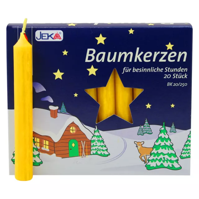 20er Pack Baumkerzen natur ca. 13 x 105 mm (20 x 20 Stück) Christbaumkerzen