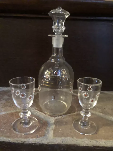 Service à liqueur Carafe et 2 verres