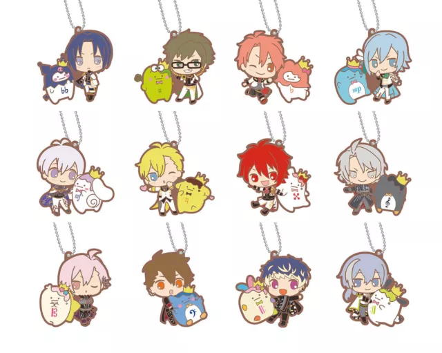 Bandai Idolish7 Sanrio Flavor Capsule Rubber Mascot Keychain Gashapon set of 12