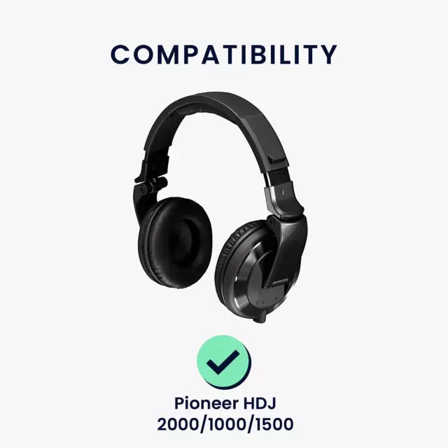 Kwmobile Ear Pads Compatible with Pioneer HDJ 2000/1000/1500 Earpads - 2X Replac 3