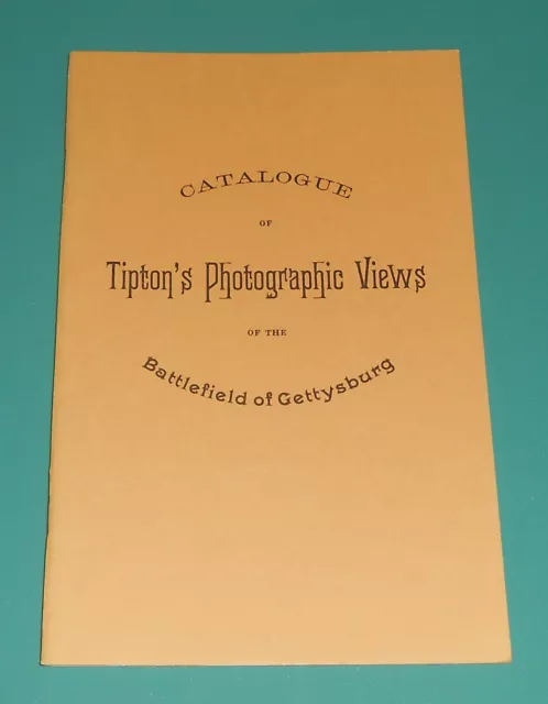 Tiptons Photographic Views Battlefield Gettysburg Pennsylvania Catalog Civil War