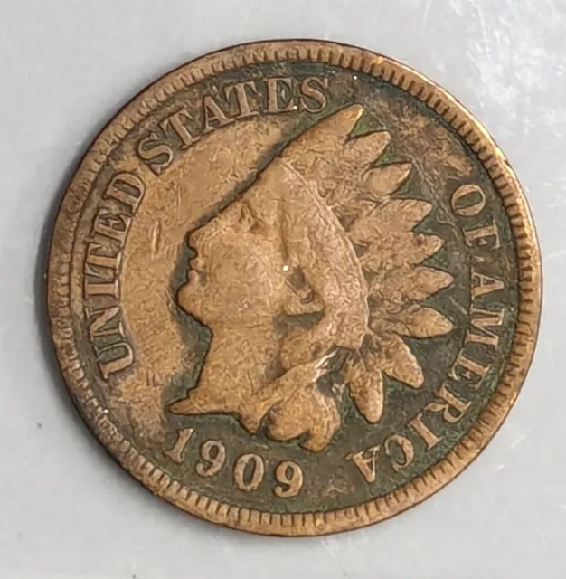 1909 United States USA INDIAN HEAD Cent One Penny coin (C3476)