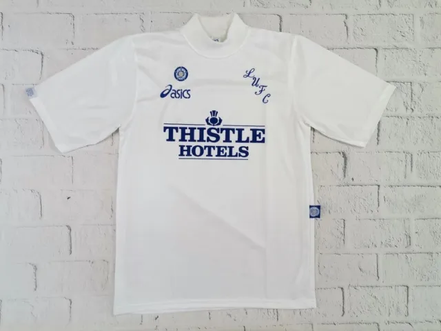 Leeds United Home football shirt 1995 - 1996 Asics White Adults M Medium