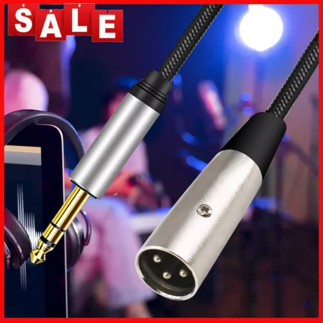 6.35mm To XLR 3-Pin Cable Audio Adapter Cable for Mic (3m 6.35 To XLR Male)