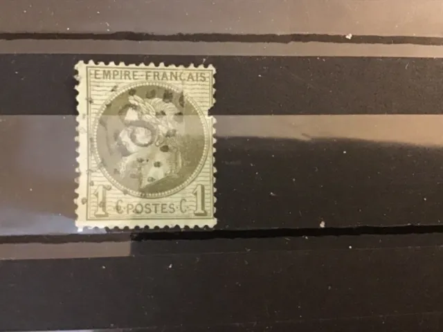 Lot 74 timbre de France type Napoleon III n°25 obl losange GC 