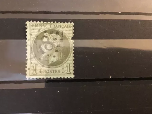 Lot 74 timbre de France type Napoleon III n°25 obl losange GC 