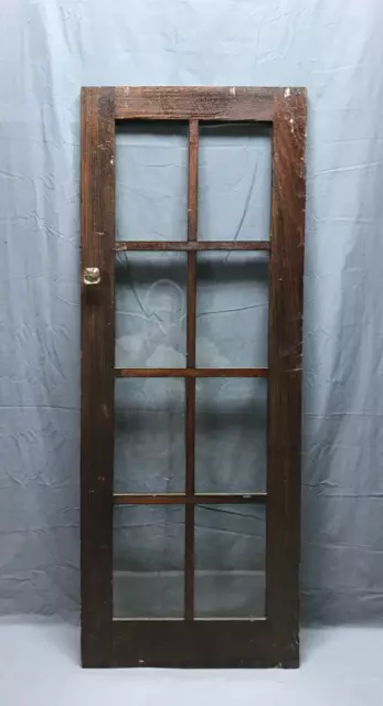 Antique Single 8 Lite Casement 18x47 Cabinet Cupboard Window Vintage 1863-22B