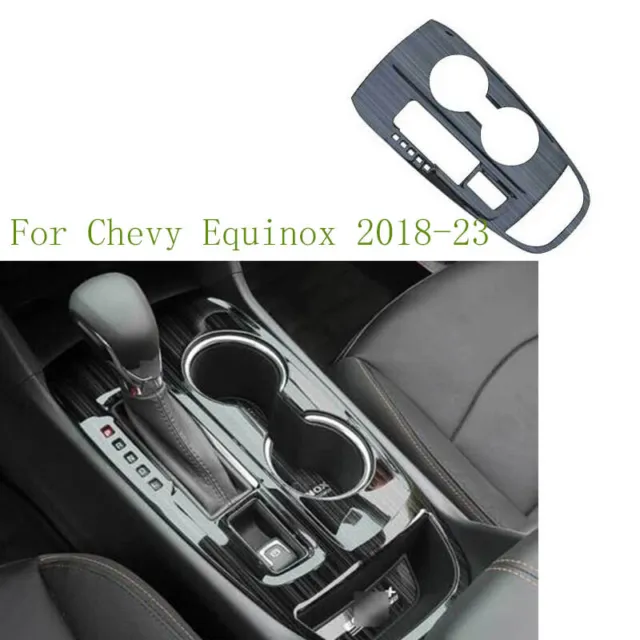 For Chevy Equinox 2018-23 Black Titanium Center Console Gearbox Panel Trim 1pcs