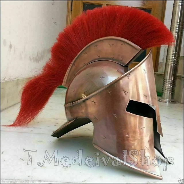 Casque Spartiate Réplique "300" Du Roi Leonidas - Acier 18 - Taille Unique (Circonférence ~68 Cm) - Décoratif - 10