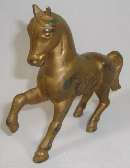 Antique Cast Iron & Metal Horse Coin Bank 119d