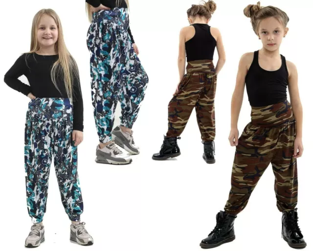 New Look Girls Ali Baba Harem Trousers Print Baggy Leggings Pants 5-13 Years