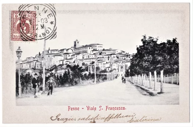 Abruzzo - Pescara - Penne - Viale S. Francesco - F.p. Viaggiata - 1903.