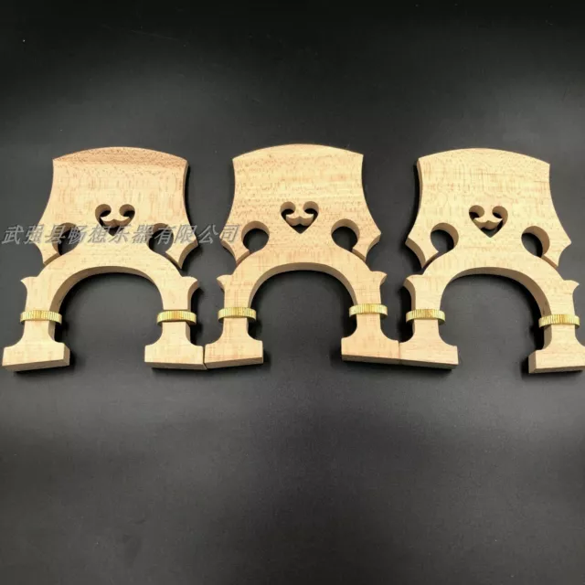 3pcs 4/4 cello bridge adjustable Height Maple wood Full size cello part