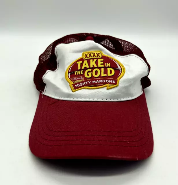 XXXX Gold Queensland Maroons Truckers Cap/Hat State Of Origin Rugby Snap Back