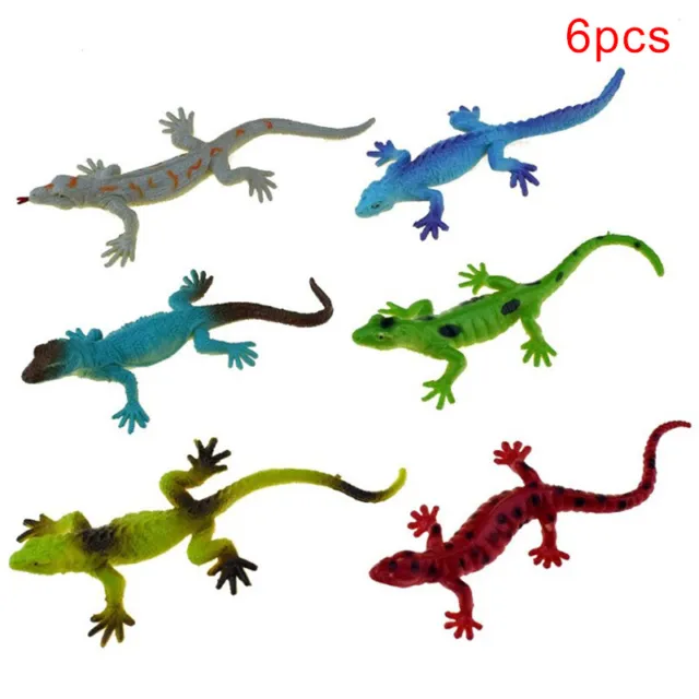 6*Simulation Amphibian Animals Model Toy Sets Lizard chameleon EducationalI4  GF
