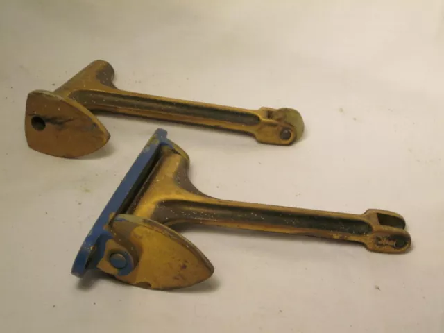 2 vintage FIRE DOOR HARDWARE B-956  H.B. IVES Gravity Door Type Coordinator 4