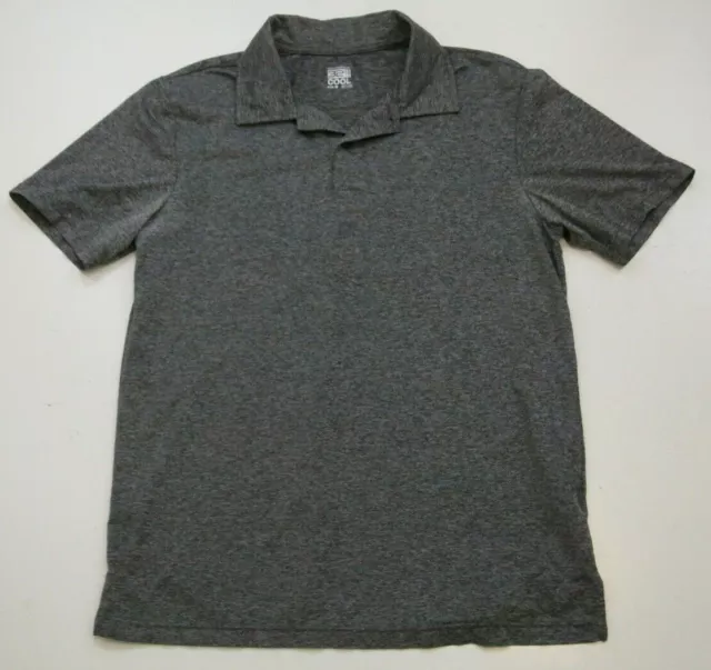 32 Degrees Cool Gray Polo Shirt Top Short Sleeve Solid Mans Medium Men's 1-582