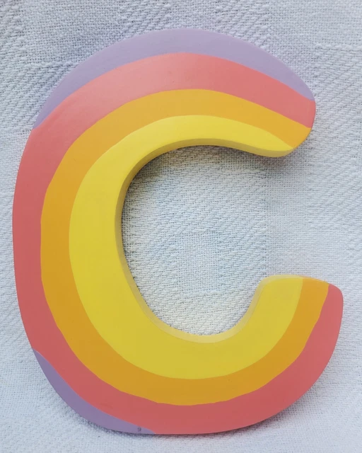 Vtg Tatutina Wooden Letter “C” Decorative Alphabet Decor Kids FUN Wall Hanging