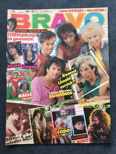 Bravo Zeitschrift Nr. 35 1983 Nena Nino Angelo Robin Gibb Nena Starschnitt Kajag