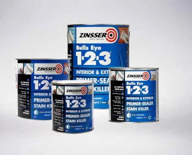 Zinsser Bulls Eye 1-2-3 - Primer-sealer - Stain Killer - All Sizes