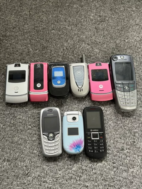 Retro Motorola Mobile Phones X 6 & 2 Siemens 1 Other Untested