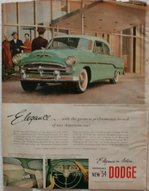 Better Homes&Garden Assorted CAR Ads 1953/54 Ford,Buick & Studebaker DODGE