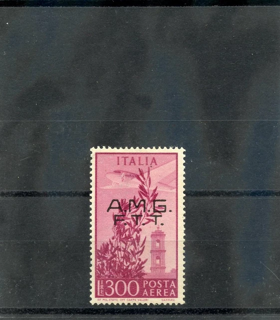TRIESTE ZONE A Sc C14(MI 48)*F-VF LH 1948 300L DARK LILAC RED $25