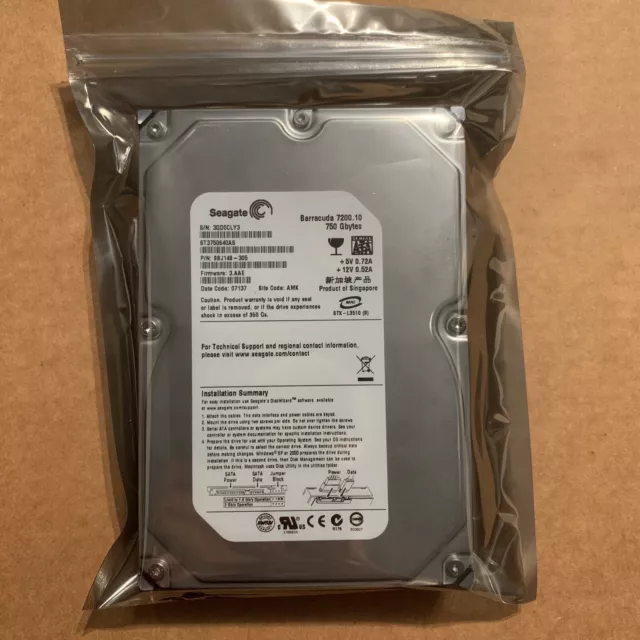 Seagate Barracuda ST3750640AS 750GB SATA 7200RPM 3.5"