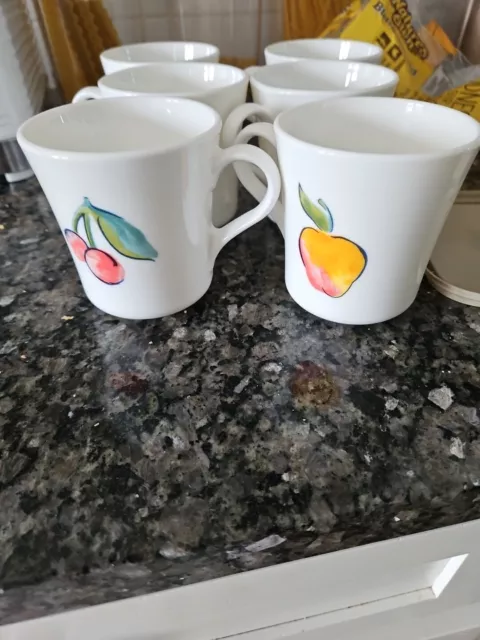CORNING CORELLE Ware Fruit Basket Coffee/Tea Cup/Mug  Cherry & Apple