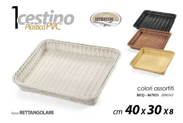 Cesto Portagrissini In Vimini E Tessuto - Elegante E Moderno, 35x17x9 Cm - Foto 2