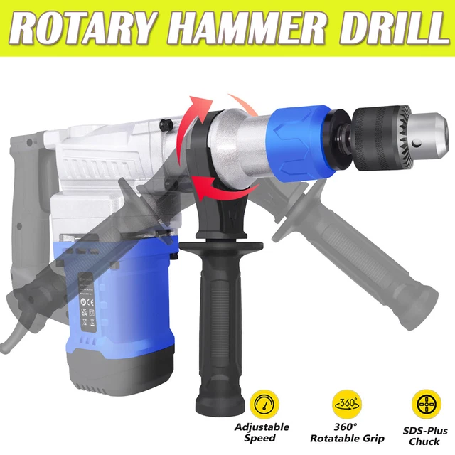 UK SDS PLUS Rotary Hammer Drill 240V 4 FUNCTIONS Chisel Action Breaker ...