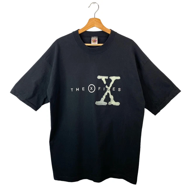 THE X FILES "TRUST NO ONE" Glow in the dark  T Shirt 90s TV Show Promo Scully XL