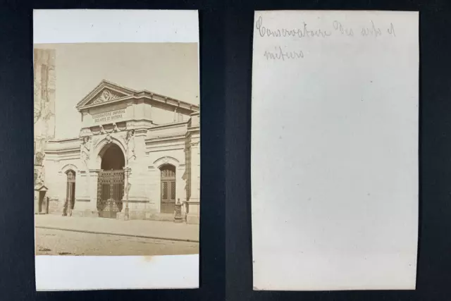 France, Paris, Le Conservatoire national des arts et métiers Vintage cdv albumen