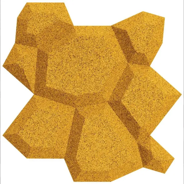 Diseño de pared de corcho colmena amarillo diseño de corcho de pared