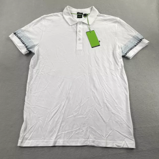 Hugo Boss Polo Shirt Mens Exta Large White Regular Fit Paddy Cotton Golf