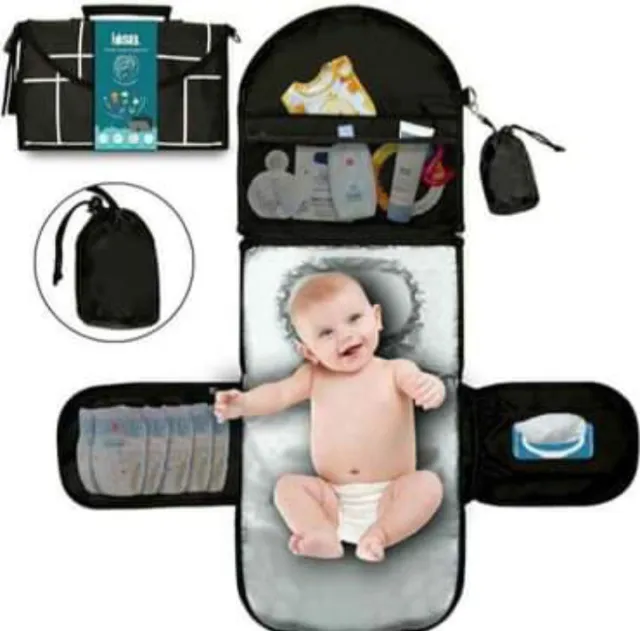Portable Changing Pad for Newborn Baby, Travel Friendly Changing Pad with...