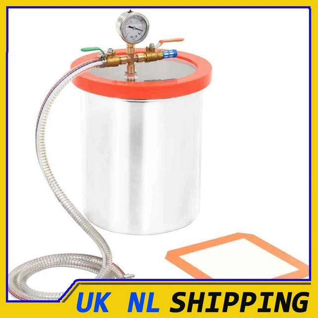 UKING Vacuum Chamber Stainless Steel 11.42L for Degassing Operation Accessory