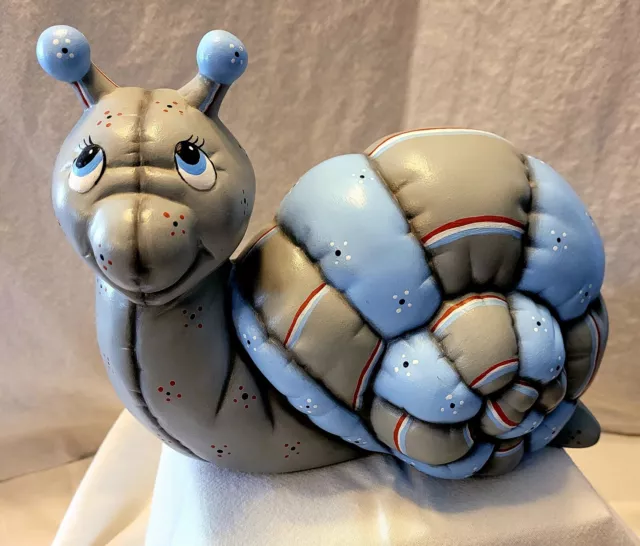 Cute! Handpainted Ceramic Snail Perfect for Baby's Room