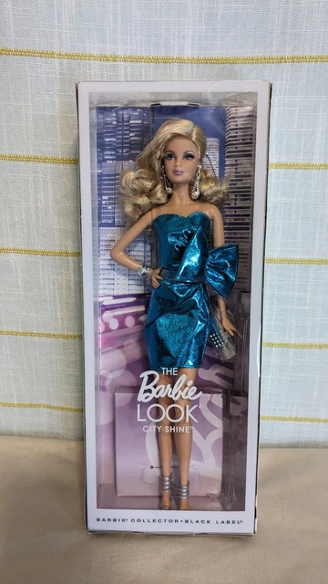 2014 New NRFB Barbie Look City Shine Blue Dress Model Muse Doll - Blonde (CJF49)