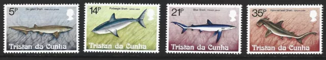 TRISTAN DA CUNHA STAMPS: 1982 Sharks MNH