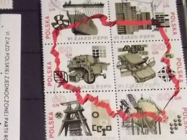 [D] Polen-Briefmarken kompl.Ausg. gestempelt 2 x Block 50 1972 Polnische Arbeite