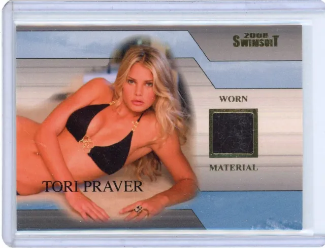 Tori Praver 2008 Sports Illustrated Si Swimsuit #Tp/M Black Bikini Relic Card